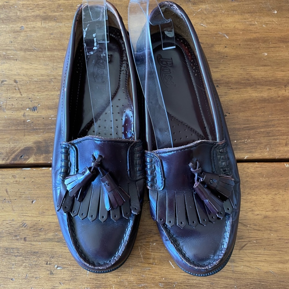 Vintage G H Bass Oxblood Kiltie Loafers tassel loafers Men’s 8.5 Women’s 10